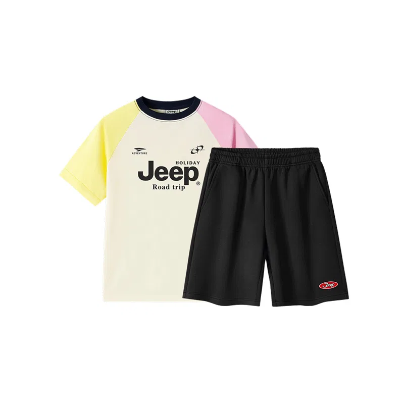 Детский спортивный костюм с круглым вырезом Jeep, Lemon