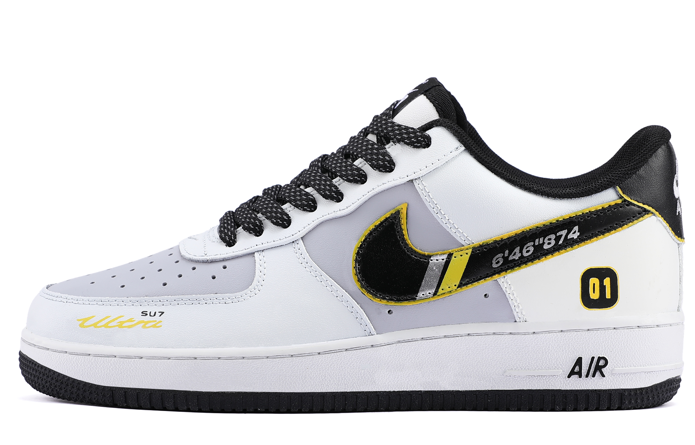 

Nike Легкие низкие кроссовки для скейтбординга Air Force 1, мужские, белые, желтые