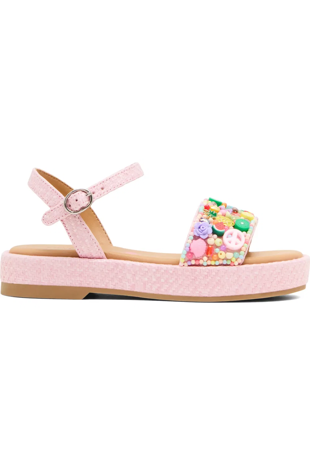 Детские босоножки на платформе с ремешком Arabela Steve Madden, розовый — фото 2