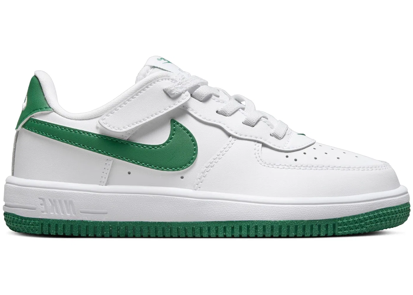 Детские кроссовки для мальчиков с застежкой Nike Force 1 Low EasyOn, White/White/Malachite