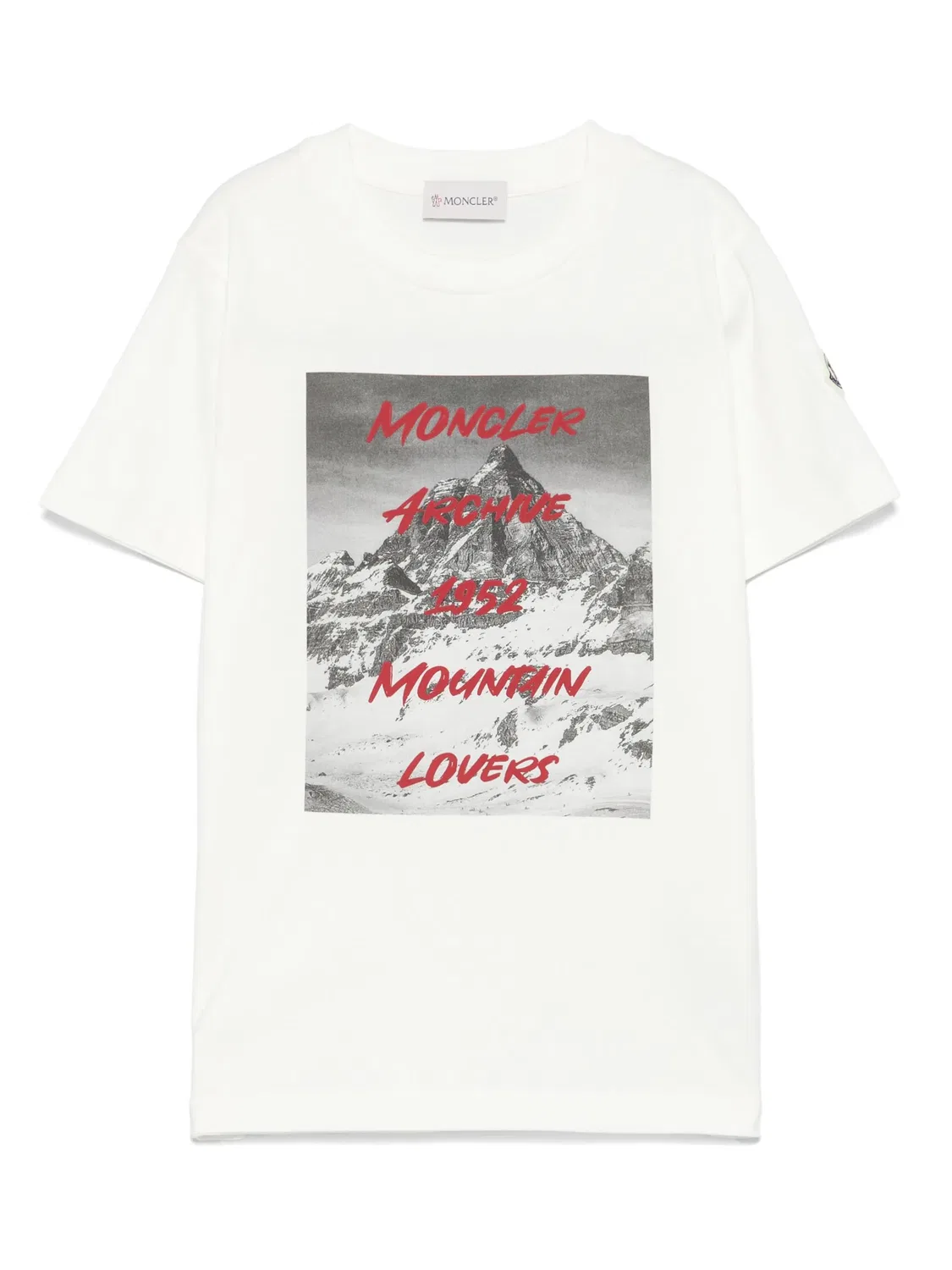 Футболка с графическим принтом Moncler, белый