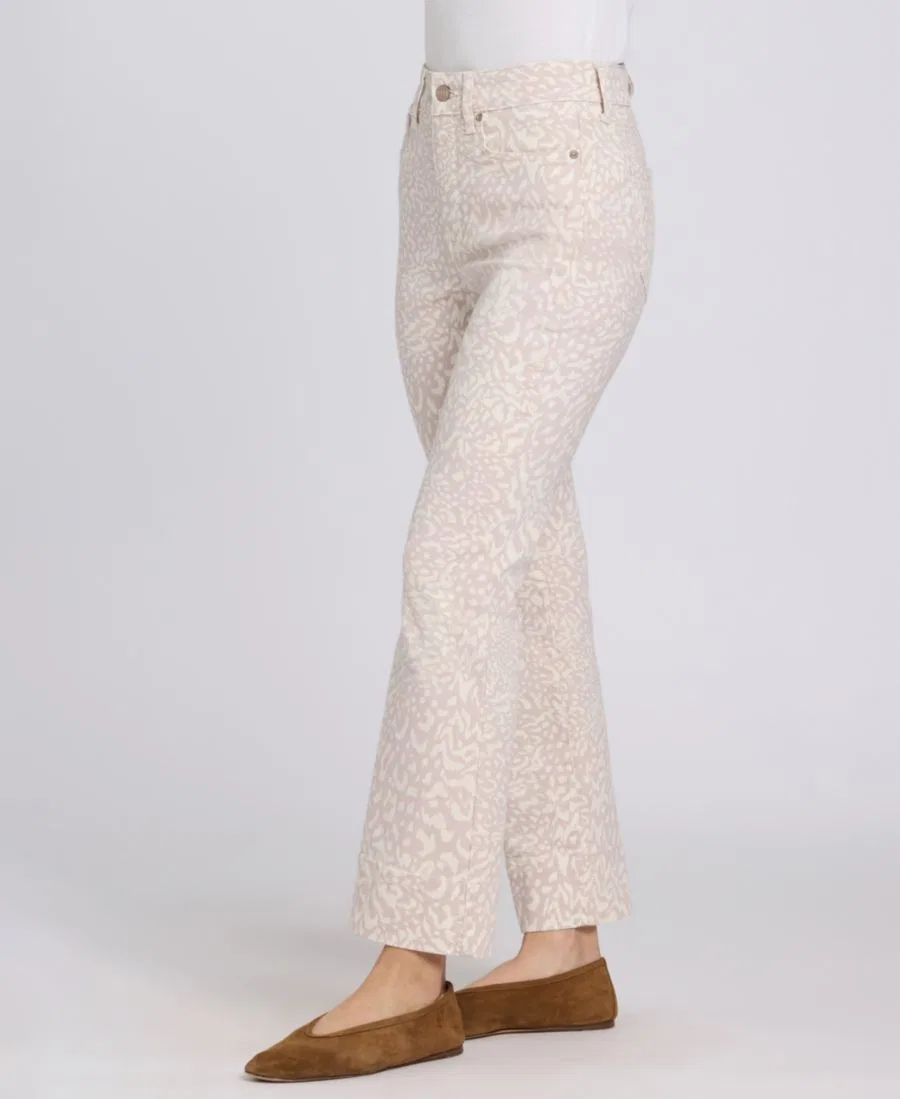 Джинсы-клеш с высокой посадкой Billie Mini Bootcut Ankle Jeans NYDJ, Snow Leopard — фото 3