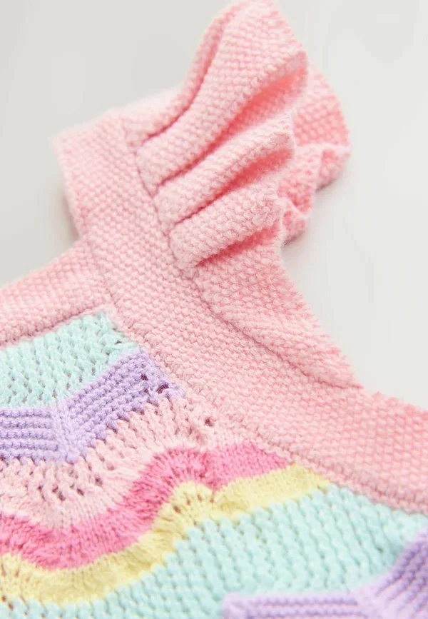 Комплект из топа и шорт, хлопок Regular fit set Next, Pink Stripe, розовый — фото 3