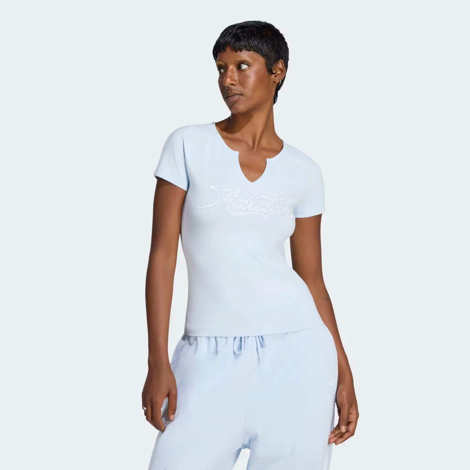 Женская футболка с графическим принтом Graphic Slim Tee Adidas Originals, Crystal Sky