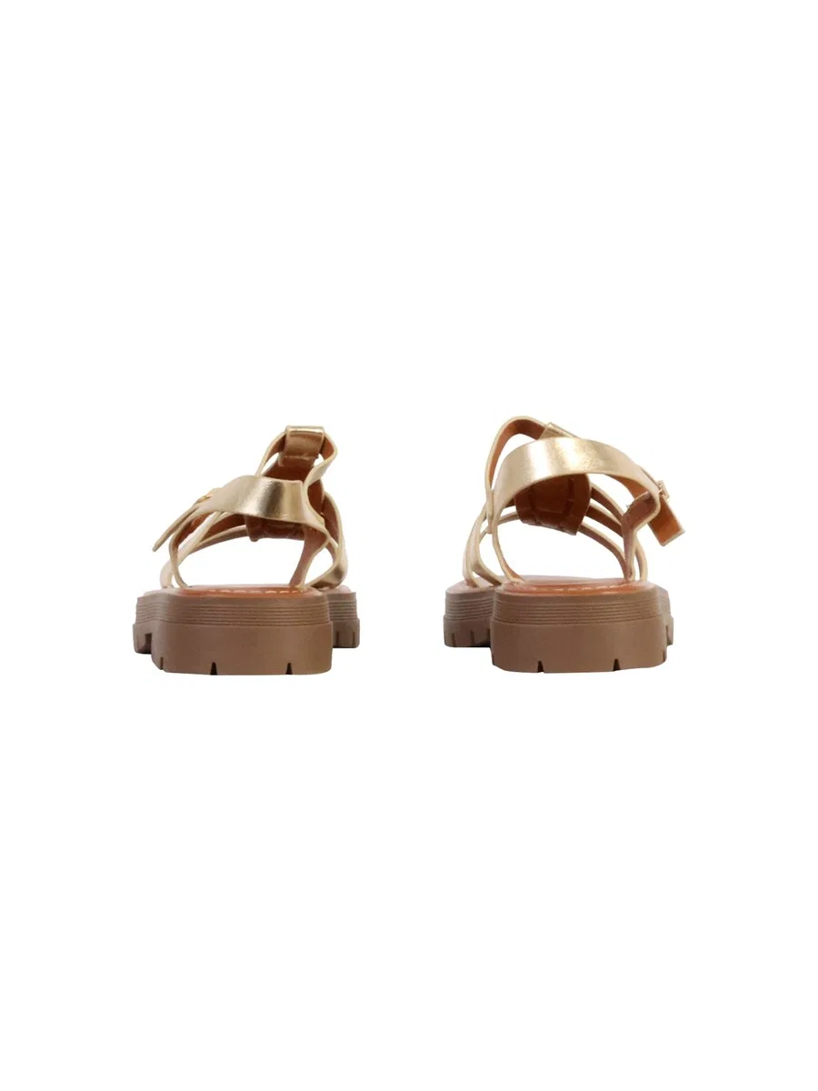 Сандалии Super Mode 'Kindersandalen mit Riemen' золотого цвета — фото 4