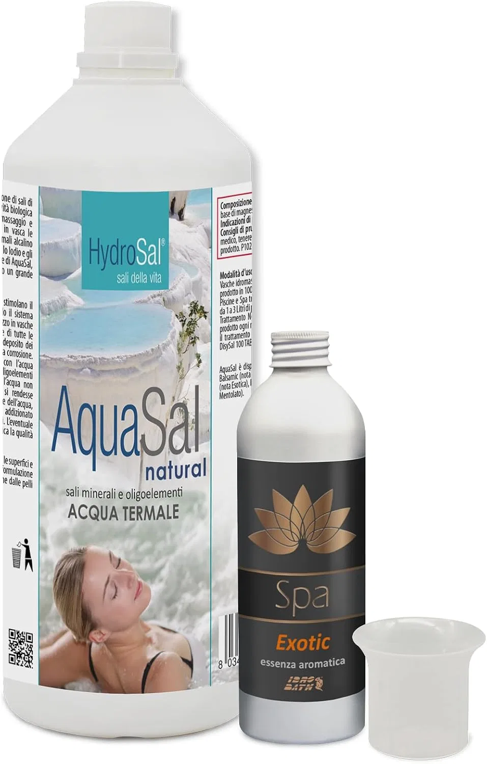 Соли для ванны HydroSal AquaSal Natural Set 1L + Аромат Exotic 250ml, Metacril