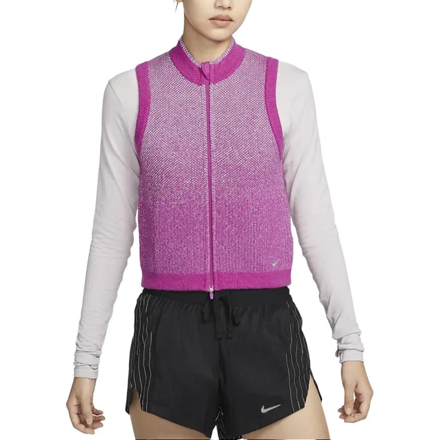 Женский жилет Nike Therma FIT Running Division, Hot Purple Red/Black