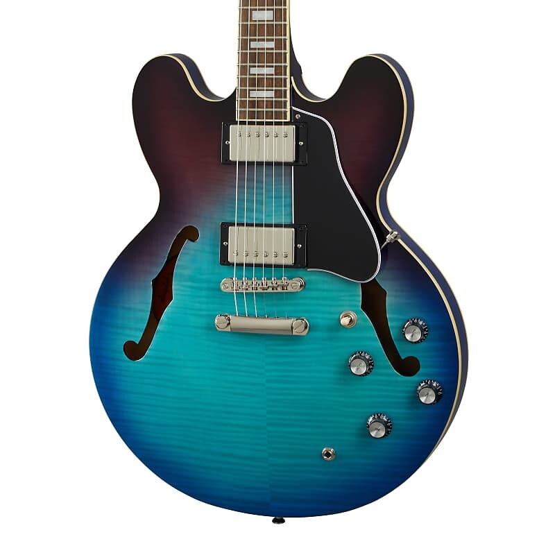 

Фигурная полуакустическая электрогитара Epiphone ES-335, Blueberry Burst Inspired by Gibson Figured ES-335