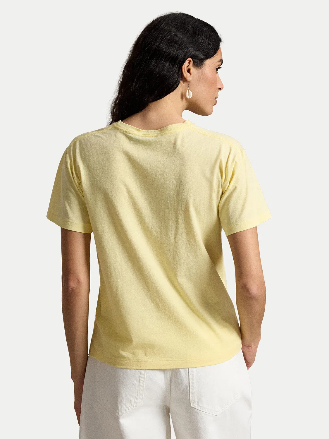 Женская футболка стандартного кроя Polo Ralph Lauren, светло-желтый — фото 3