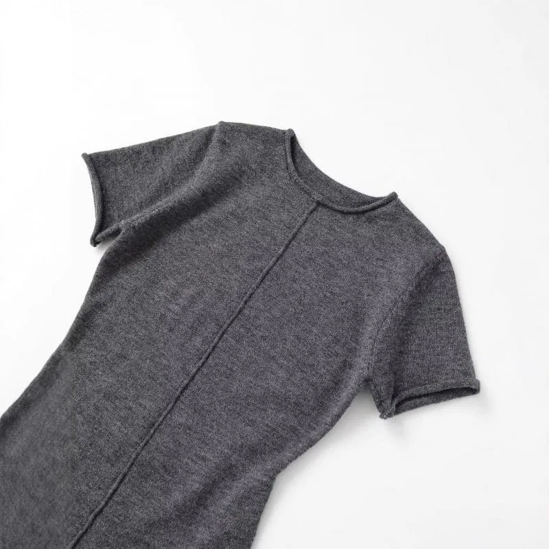 Женское платье-комбинация с круглым вырезом Generic, Grey — фото 4