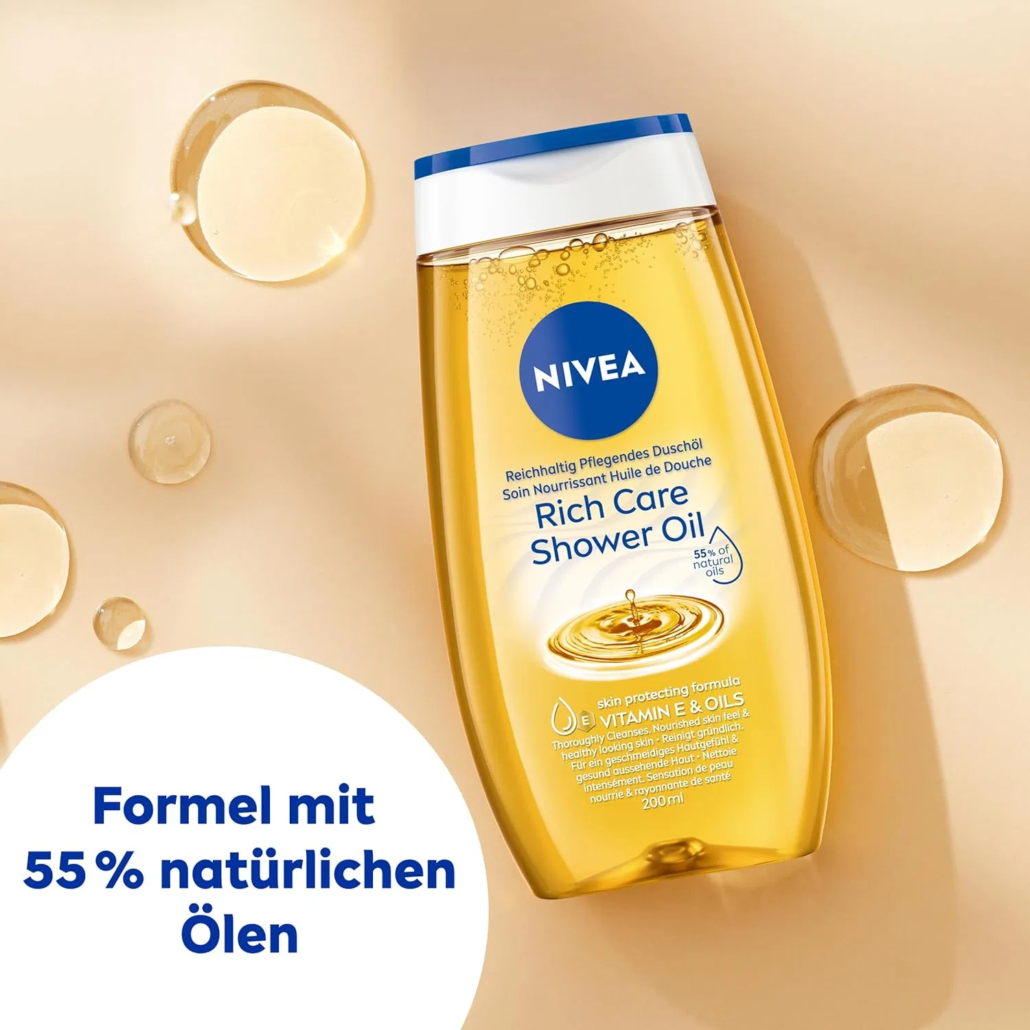 Масло для душа питательное NIVEA, 200 мл — фото 4