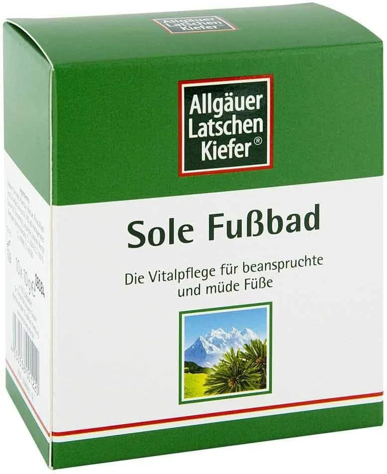 Солевая ванна для ног Allgäu Mountain Sole 10 x 10 г Allgäuer Latschenkiefer