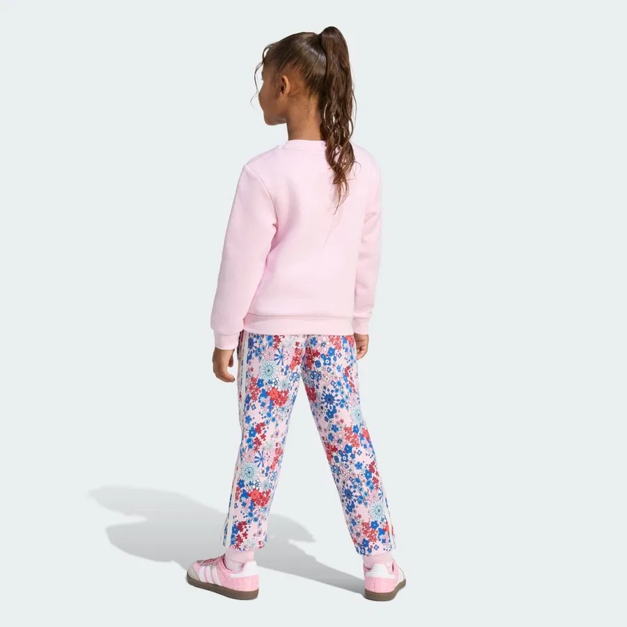 Комплект спортивного костюма с длинным рукавом adidas Originals x Liberty London Crew Set, adidas, Розовый — фото 2