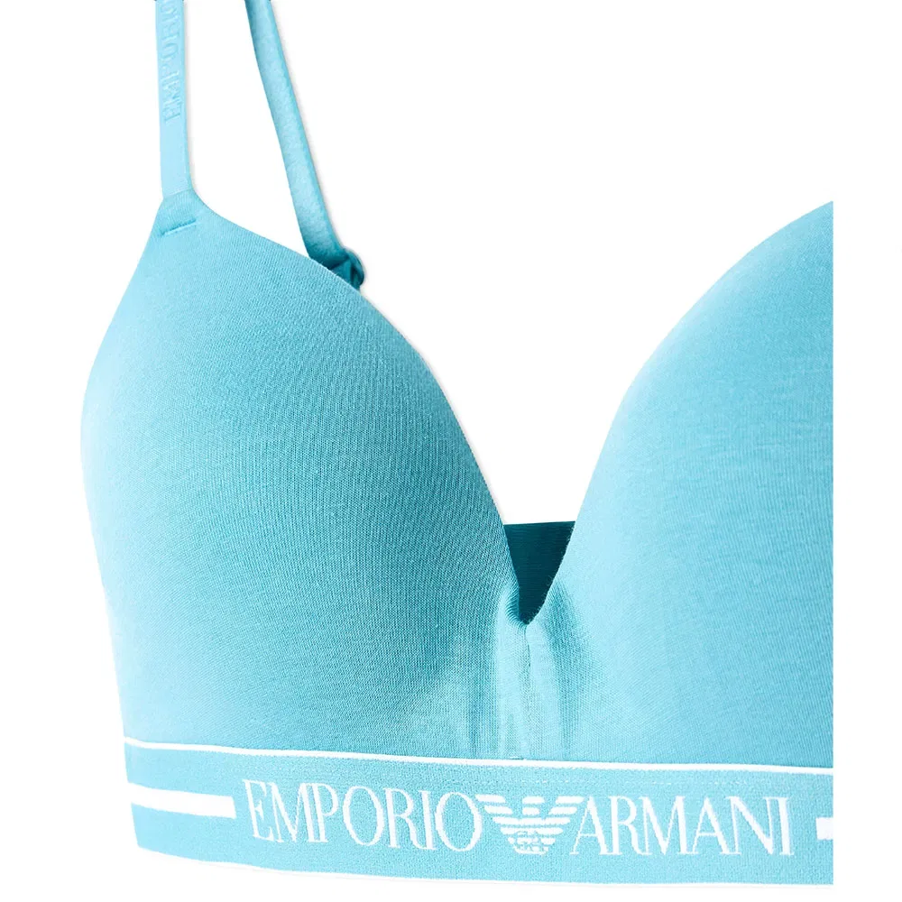 Бюстгальтер треугольный Emporio Armani, синий — фото 2