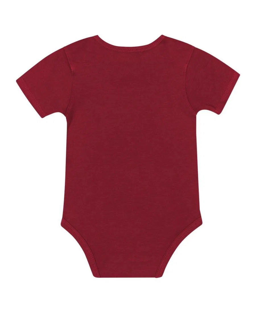 Комплект для новорожденных с боди, слюнявчиком и шапкой Oklahoma Sooners Dynamic Duo Outerstuff, Maroon — фото 4