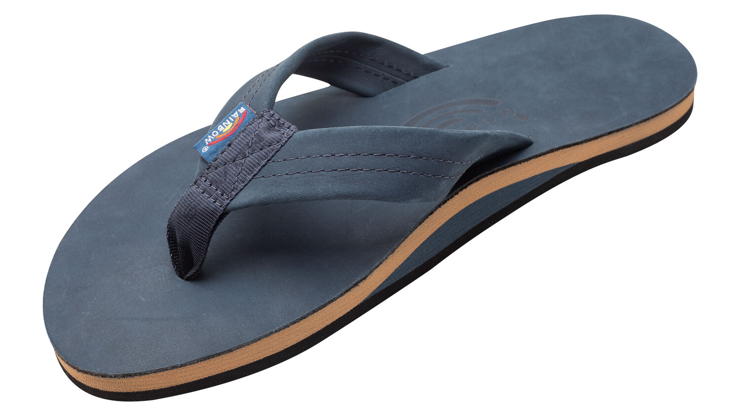 

Мужские сандалии Rainbow Sandals Single Layer Arch Custom Colors 1" Strap, темно-синий
