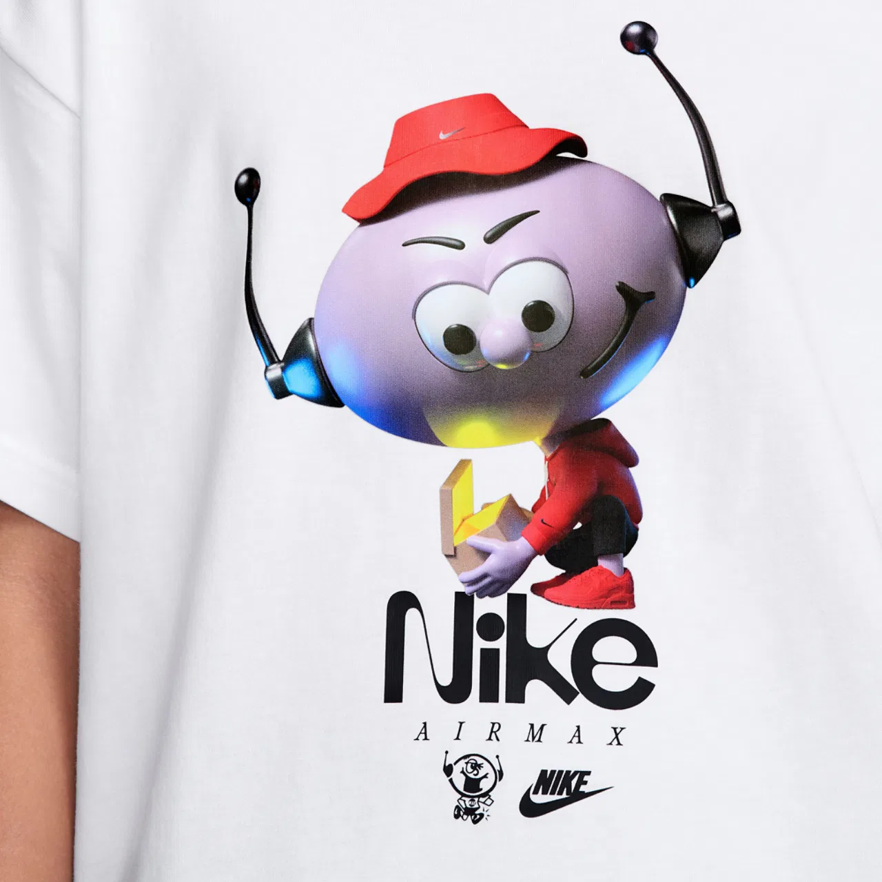 Футболка для мальчиков M90 Max Grail Nike, белый/черный — фото 3