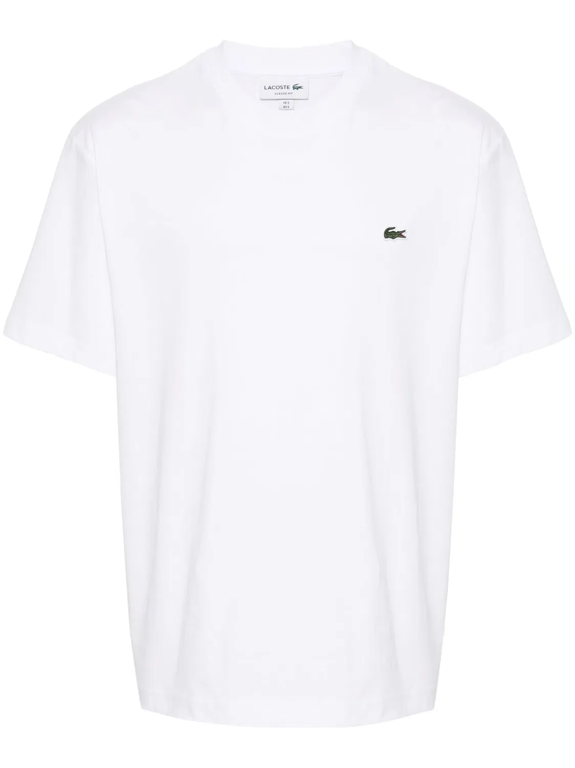 Футболка с логотипом из хлопка Lacoste, белый