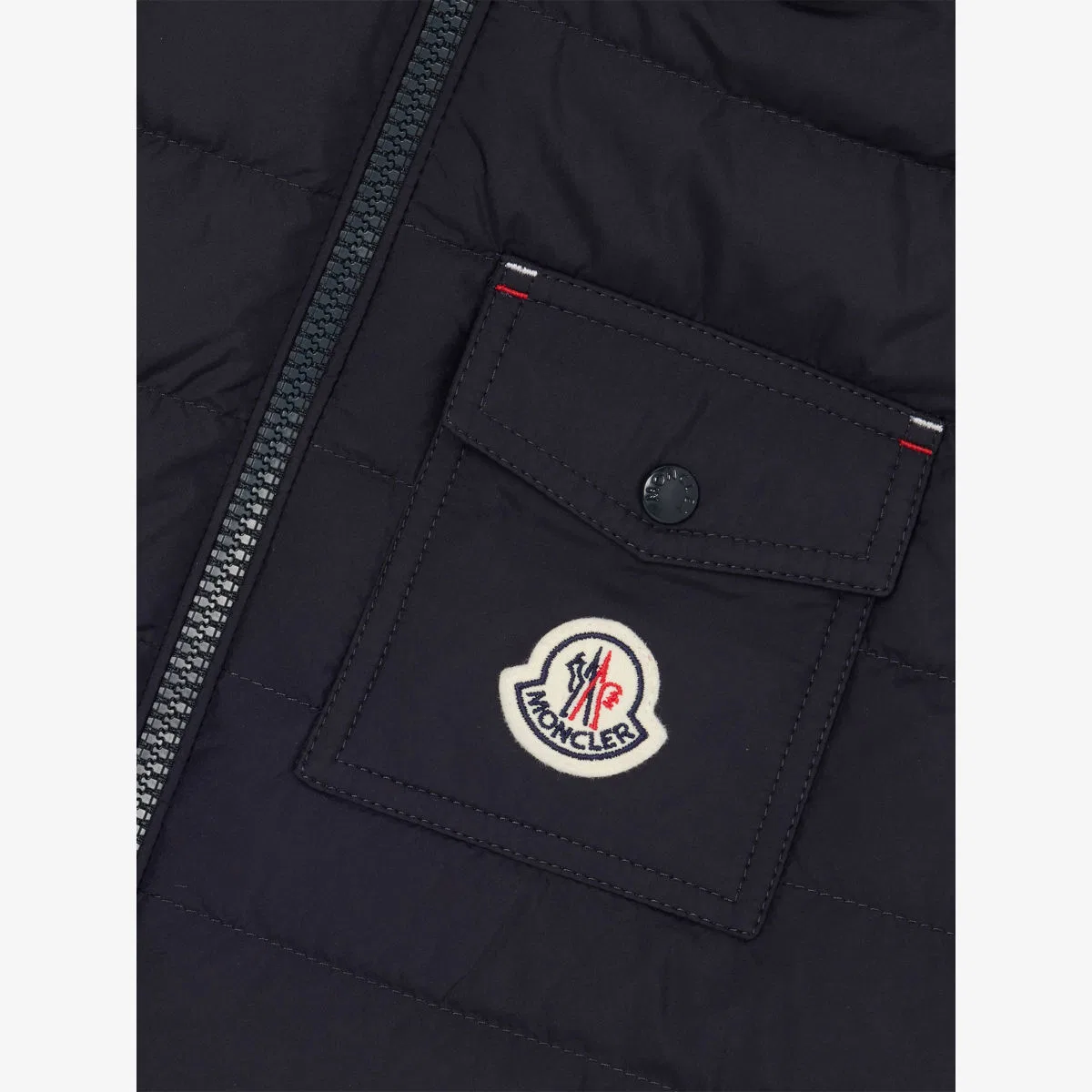 Пуховый жилет Wystan 4-14 лет Moncler, темно-синий — фото 2