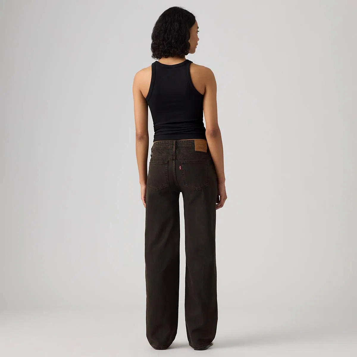 Женские джинсы прямого кроя с низкой посадкой Levi's, Over A Cup - Brown — фото 3