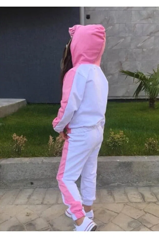 Детский спортивный костюм для девочек хлопковый Miniklerin Dünyası, Pink — фото 3