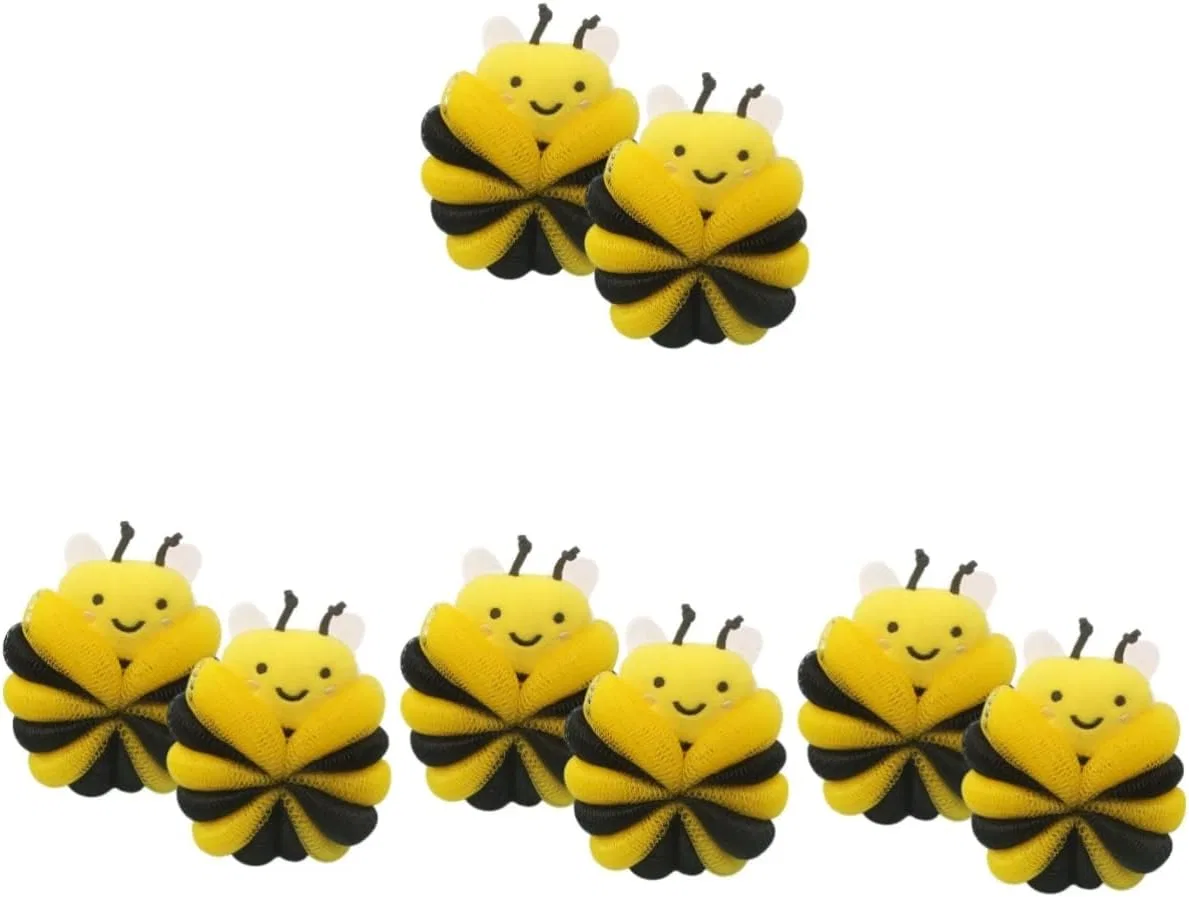 Мочалка для душа FOMIYES, 8 шт, желтый