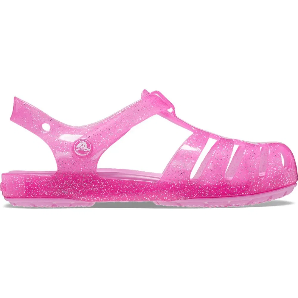 Детские сандалии для девочек с блестками Isabella Crocs, Pink — фото 3