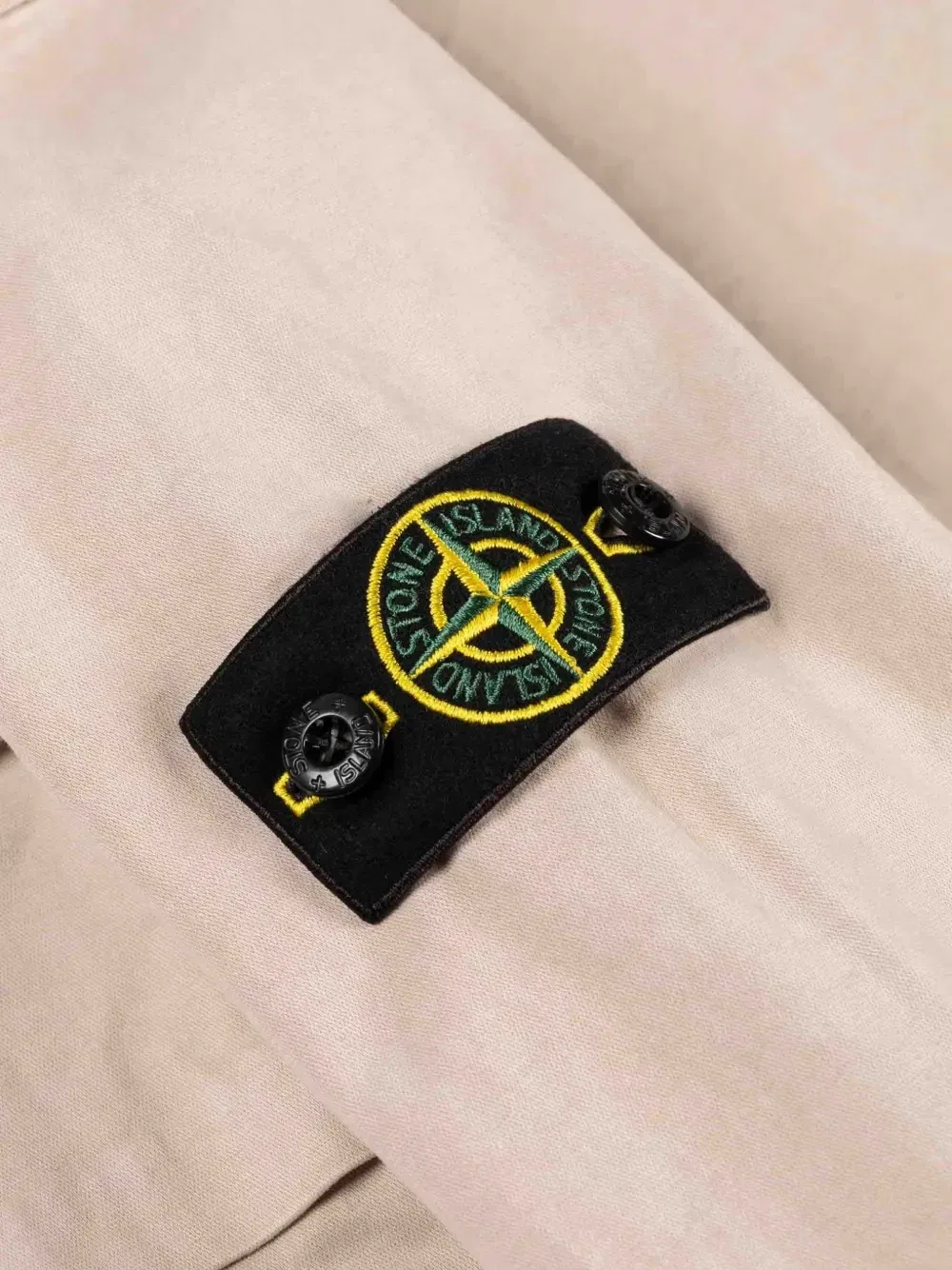 Куртка с патчем-компасом и карманами Stone Island Junior, бежевый — фото 2