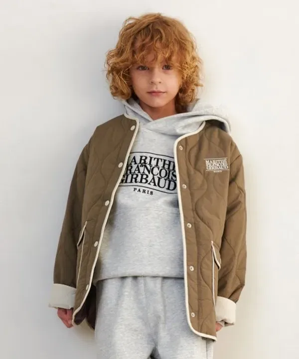 Стеганая куртка с квилтингом Enfant classic quilting out pocket jacket, хаки