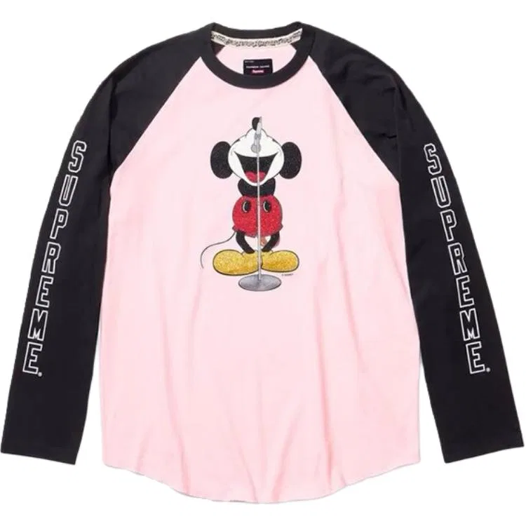 Футболка Supreme Mickey Raglan Top, Black — фото 3