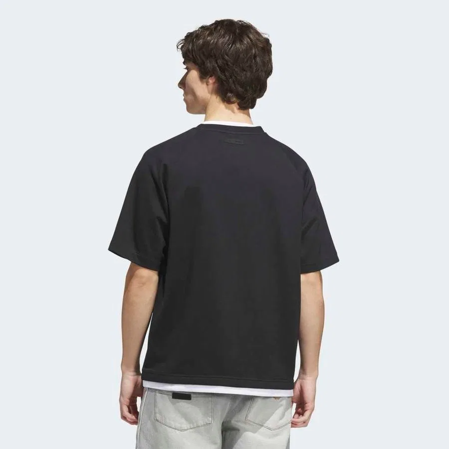 Футболка из хлопка с принтом Tysh Prem Tee adidas, Черный — фото 2