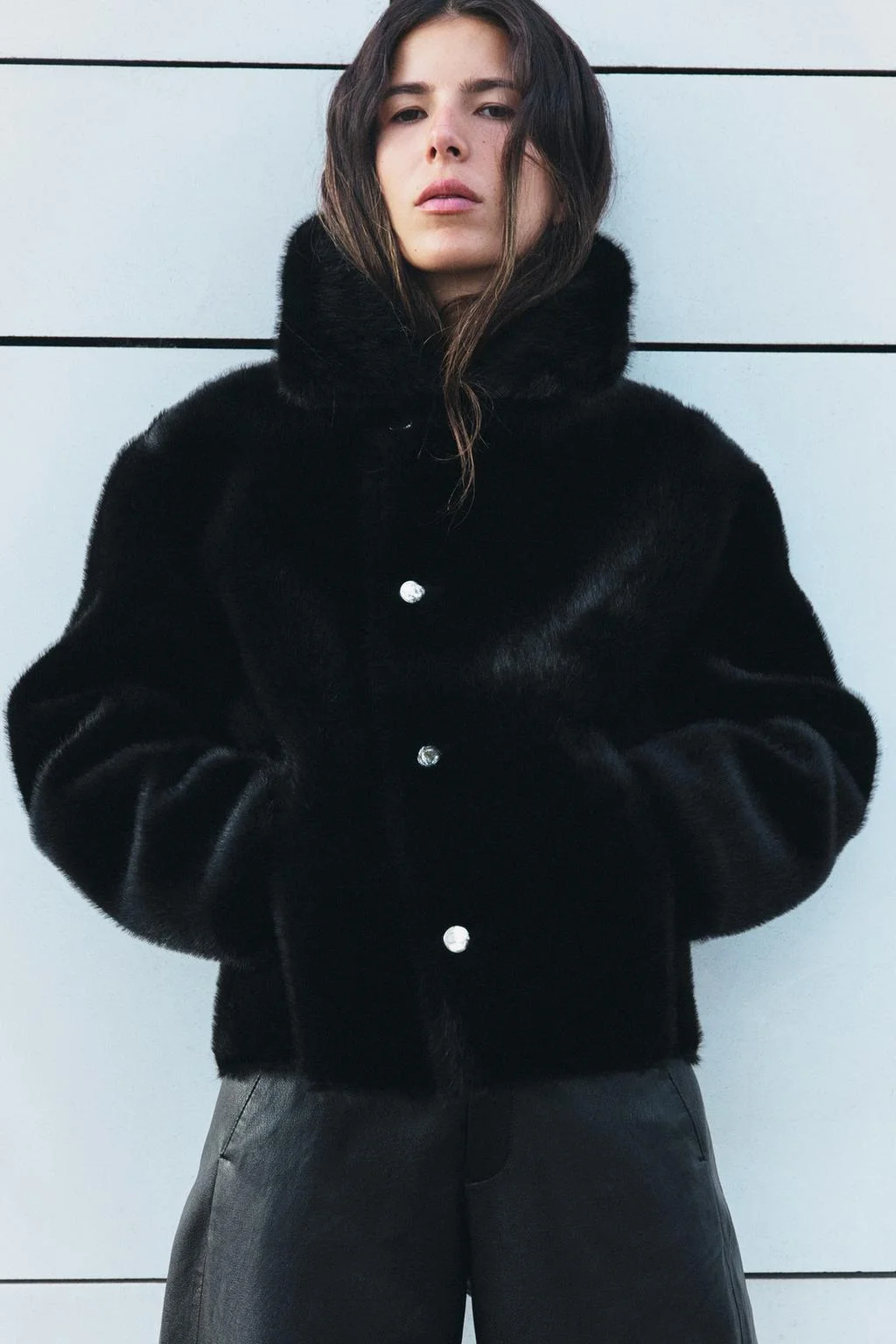 Куртка Zara Reversible Doble Faz, черный — фото 3