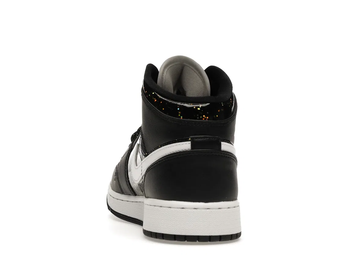 Детские кроссовки с принтом Jordan 1 Mid Jordan, Black/White — фото 4
