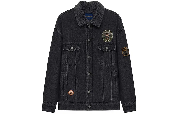 Детское джинсовое пальто с длинным рукавом Denim Collection 24FW Teenie Weenie Men, Black