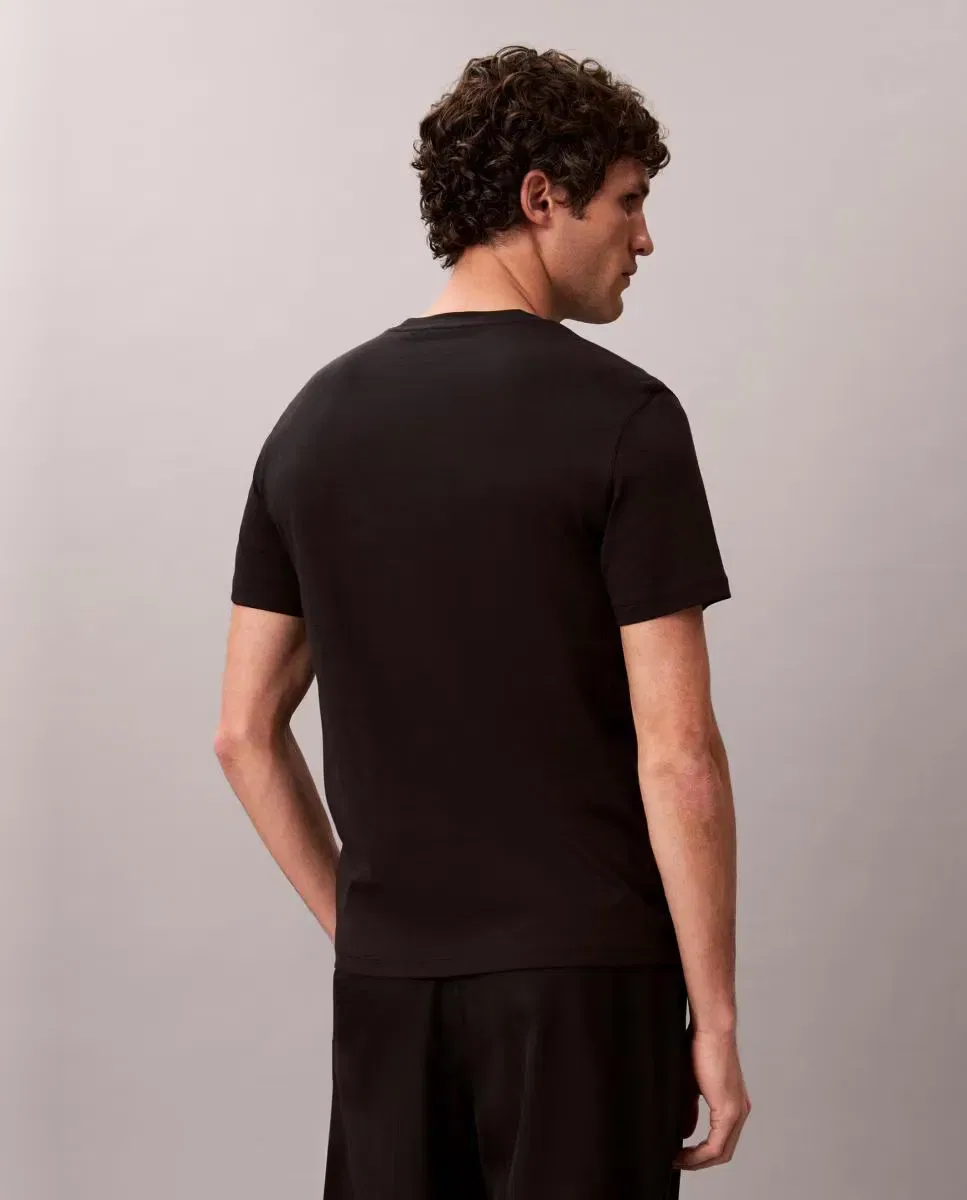 Мужская футболка с коротким рукавом из хлопка Supima Calvin Klein, Negro — фото 2