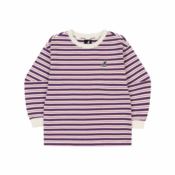 Футболка с длинным рукавом, полосатая, расслабленного кроя, sa 0211, Kangol Kids, синий