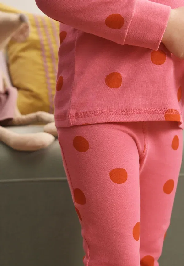 Пижамный комплект из 3 предметов хлопок Regular fit Snuggle Next Pink Turq Stampy Print, розовый/бирюзовый — фото 3