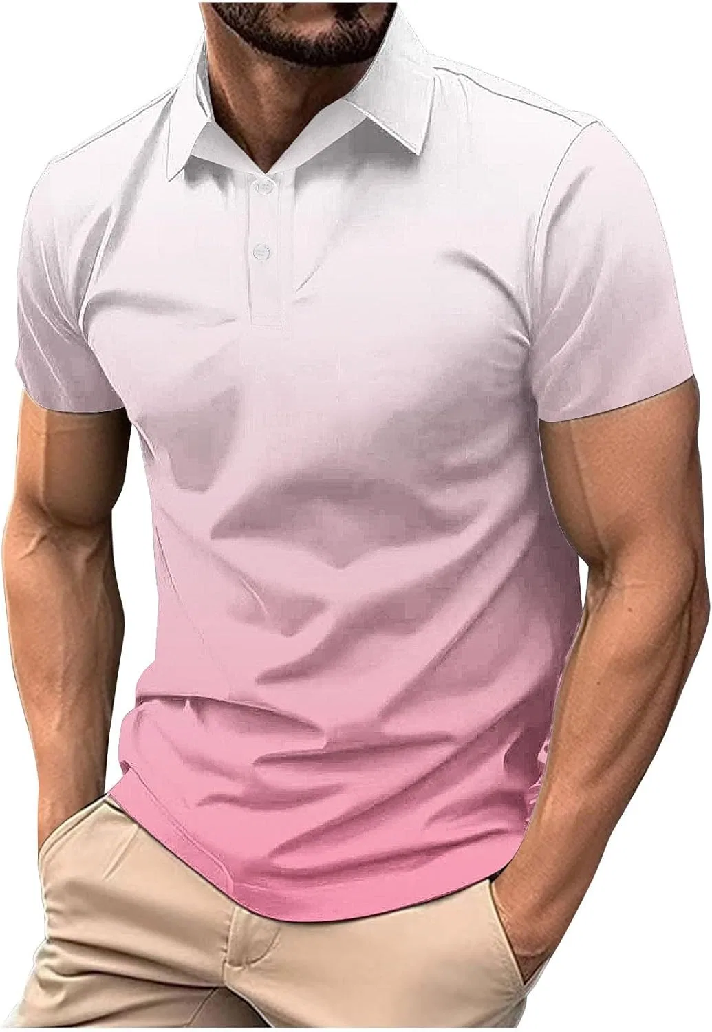 Мужская футболка с градиентом Muscle, Pink
