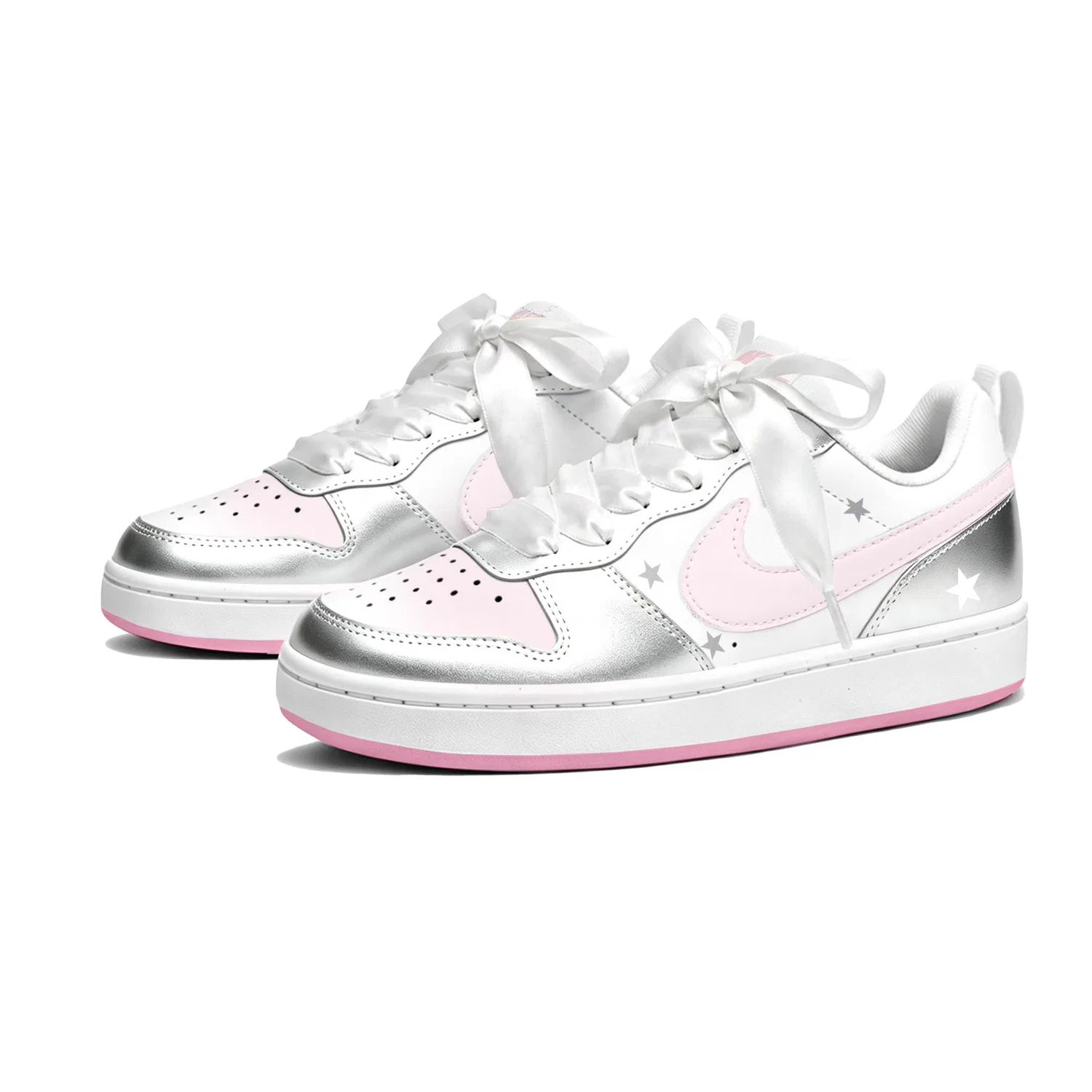 Детские кроссовки для скейтбординга с принтом Court Borough 2 Nike, White — фото 4