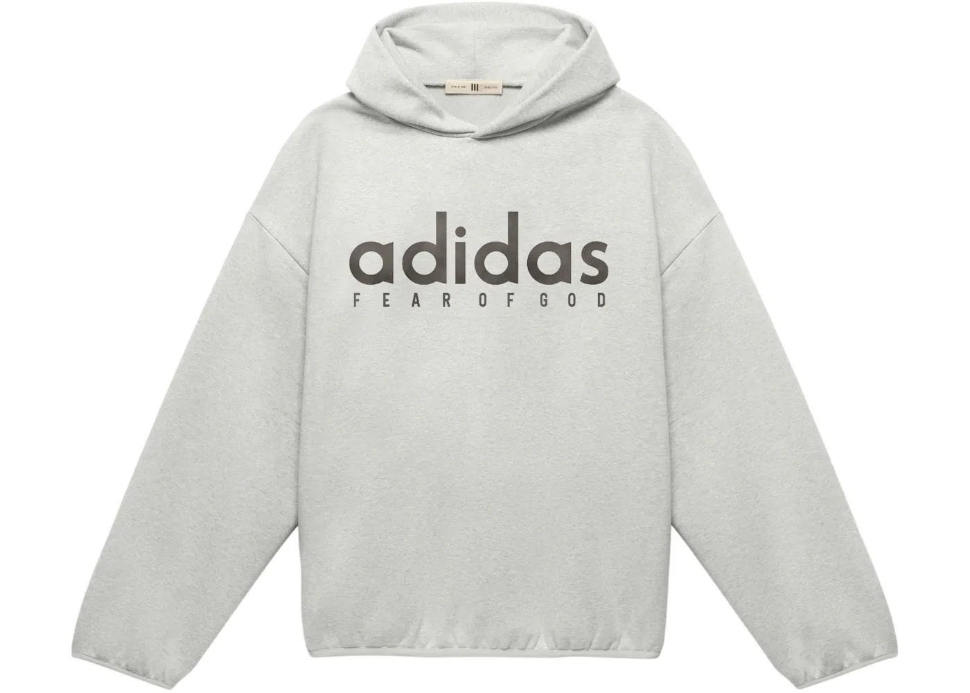 Мужская худи с длинным рукавом Adidas Fear Of God Athletics Cotton Fleece Hoodie, Medium Grey Heather