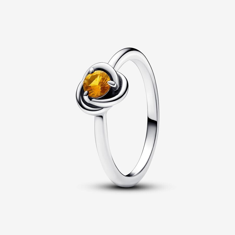 

Кольцо Pandora Moments November Eternity Circle, серебро/оранжевый