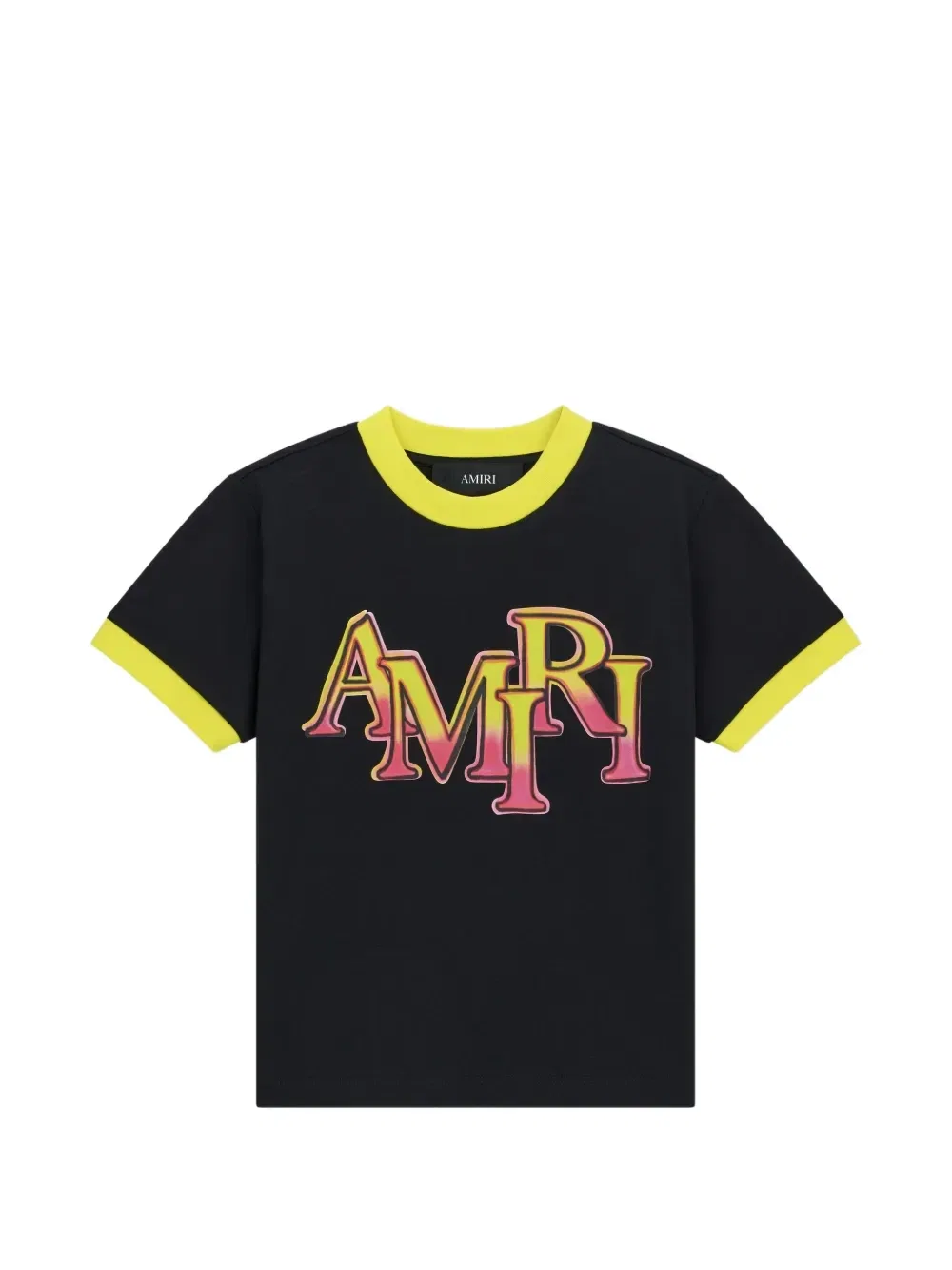 Футболка ringer с разноуровневой окантовкой AMIRI, черный
