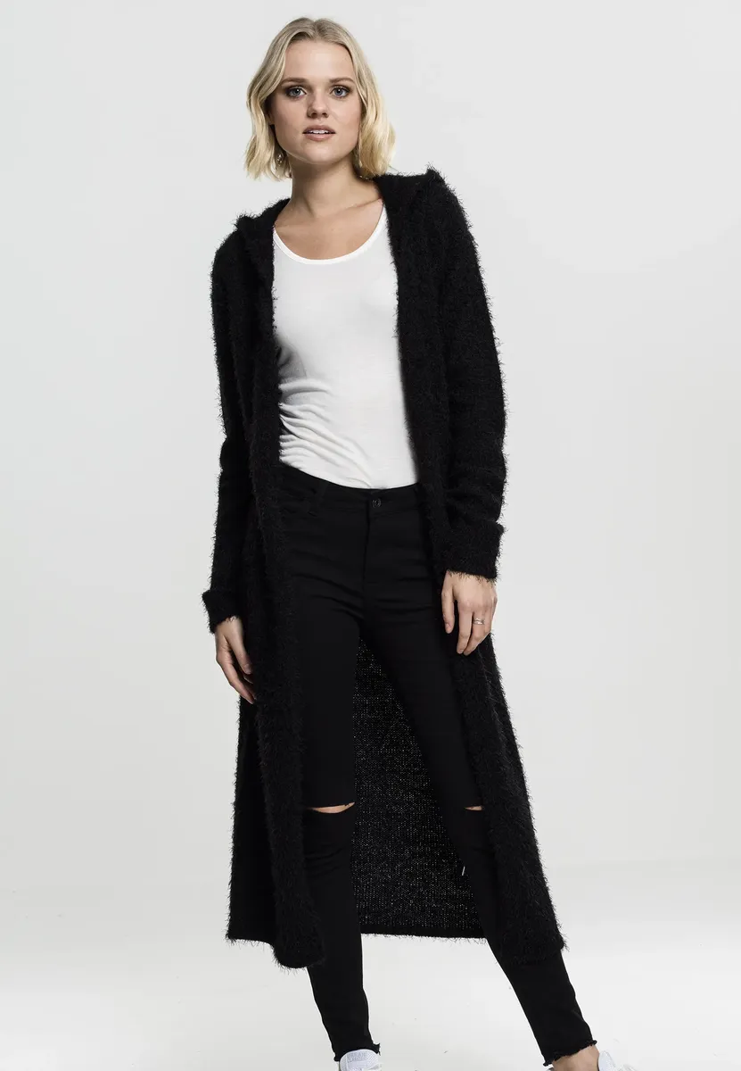 

Кардиган URBAN CLASSICS " Urban Classics Ladies Hooded Feather Cardigan", черный