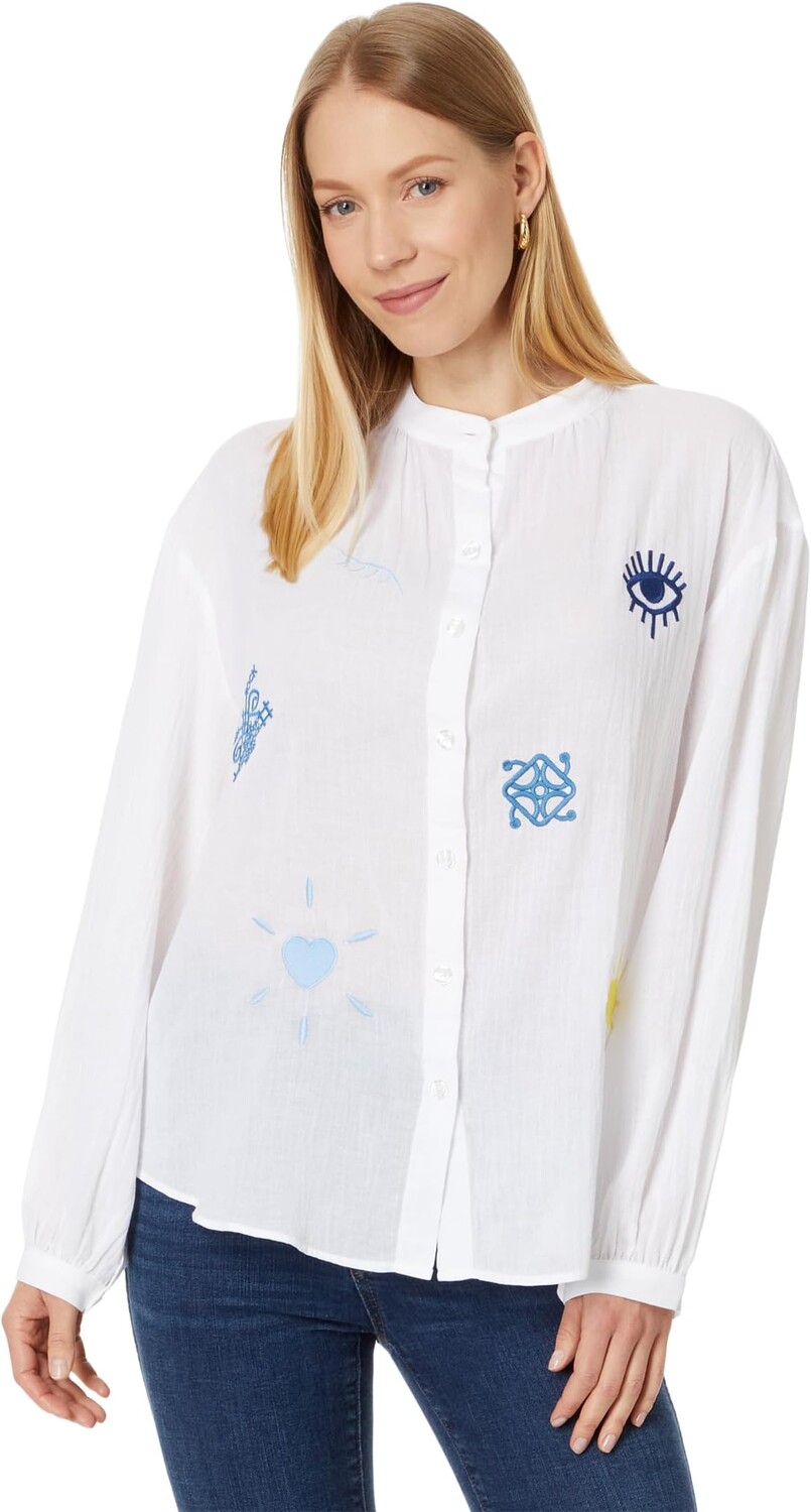 

Рубашка Elliott Lauren Evil Eye Long Sleeve Shirt, белый