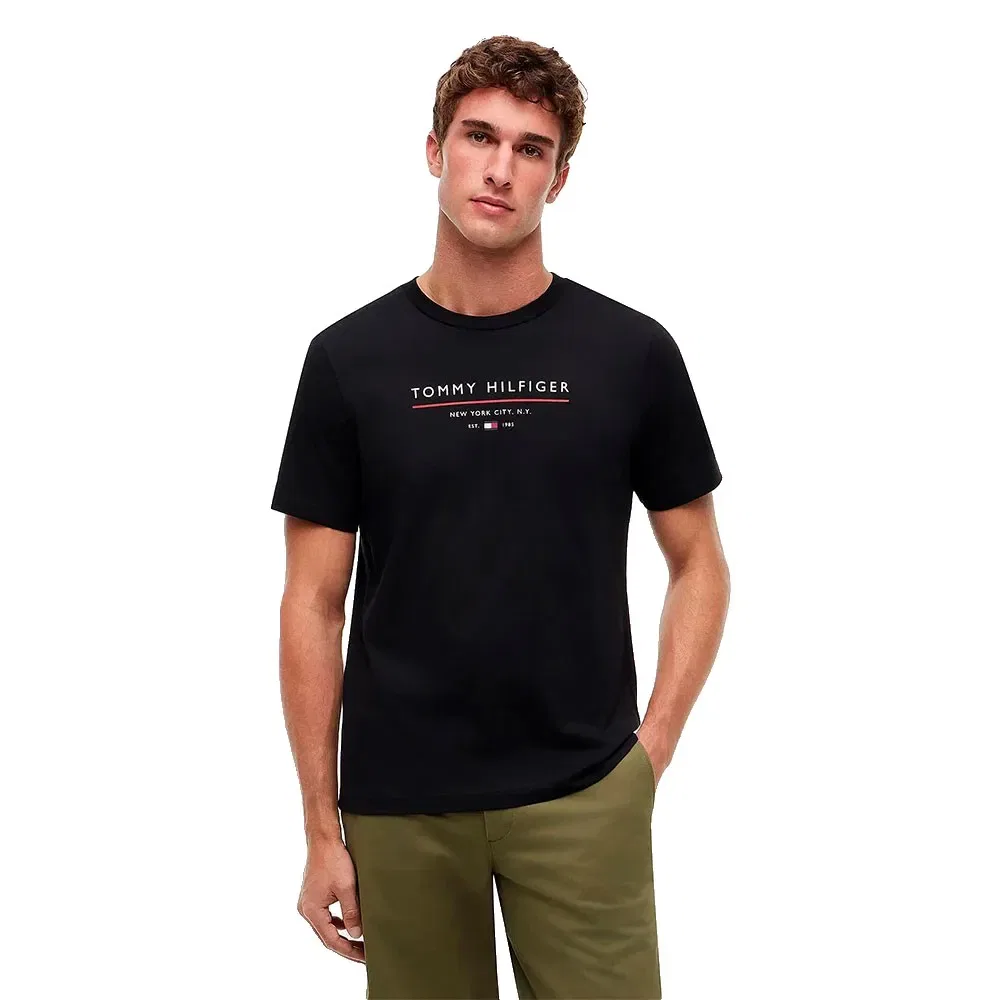 Мужская футболка с коротким рукавом Tommy hilfiger Brand Love New, Black