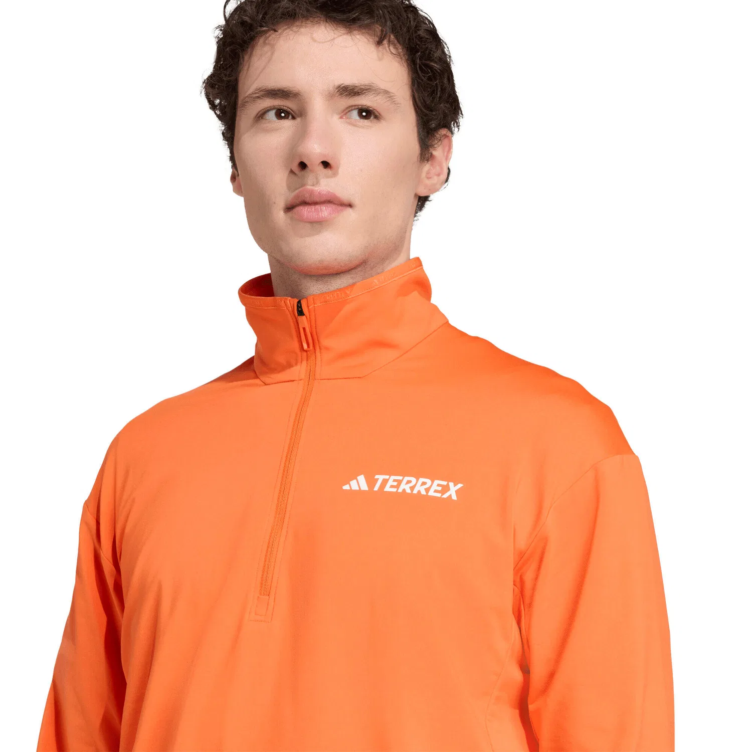 Мужской пуловер с флисом adidas TERREX Multi CLIMAWARM Tech HZ T FL, Mango — фото 4