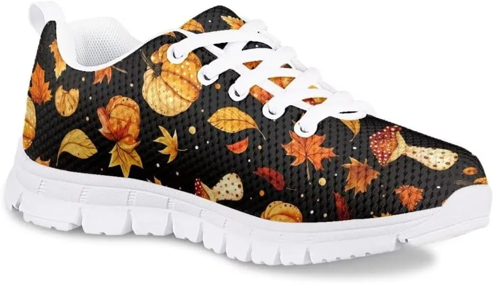 Детские кроссовки на шнуровке с дышащим верхом Pinupub, Mushroom Pumpkins — фото 2