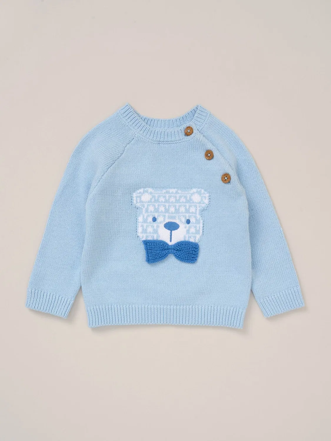 Комплект из кардигана и брюк, трикотажный Rock-A-Bye Baby Boutique, синий — фото 3