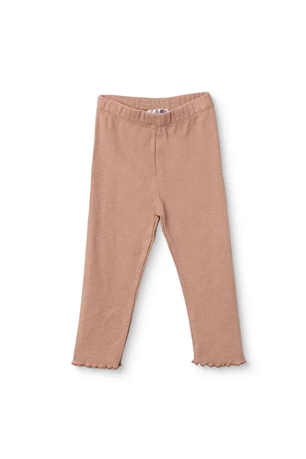 Детские леггинсы для девочек хлопковые Ebebek Hello Baby, Light Brown