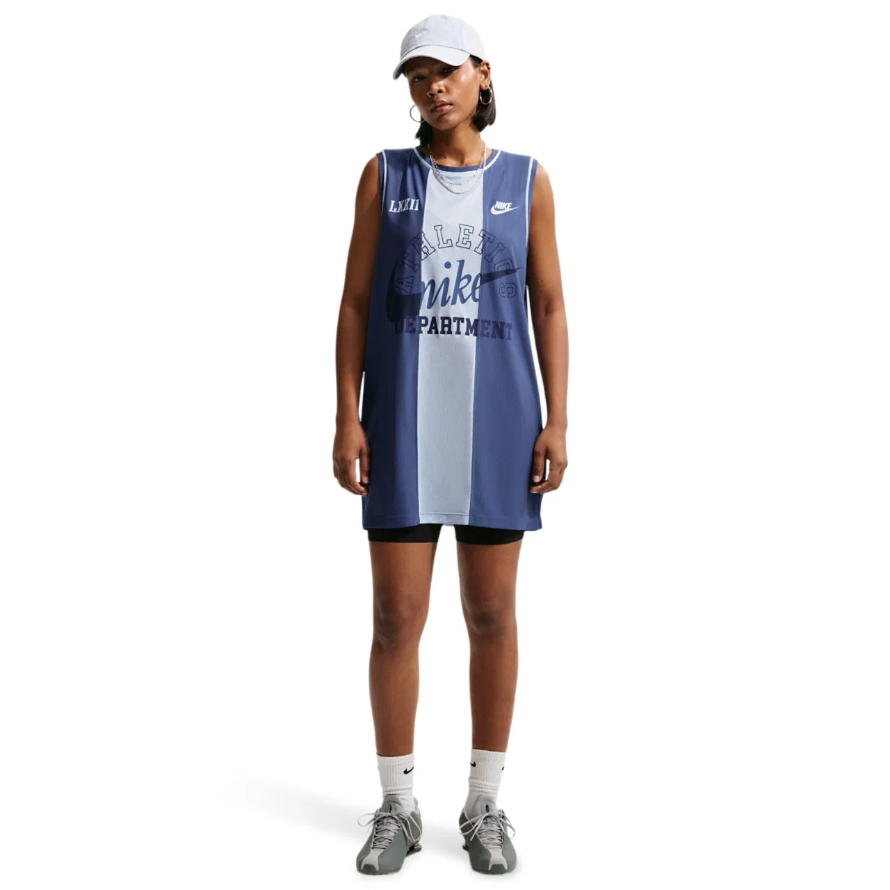 Женское платье-футболка Heritage Festival Jersey Nike, цвет Mystic Navy/Hydrogen Blue — фото 3